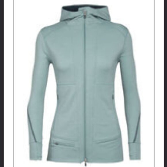 icebreaker - Quantum II Long Sleeve Zip Hood Jacket - Hydro - Size XL - Picture 1 of 1